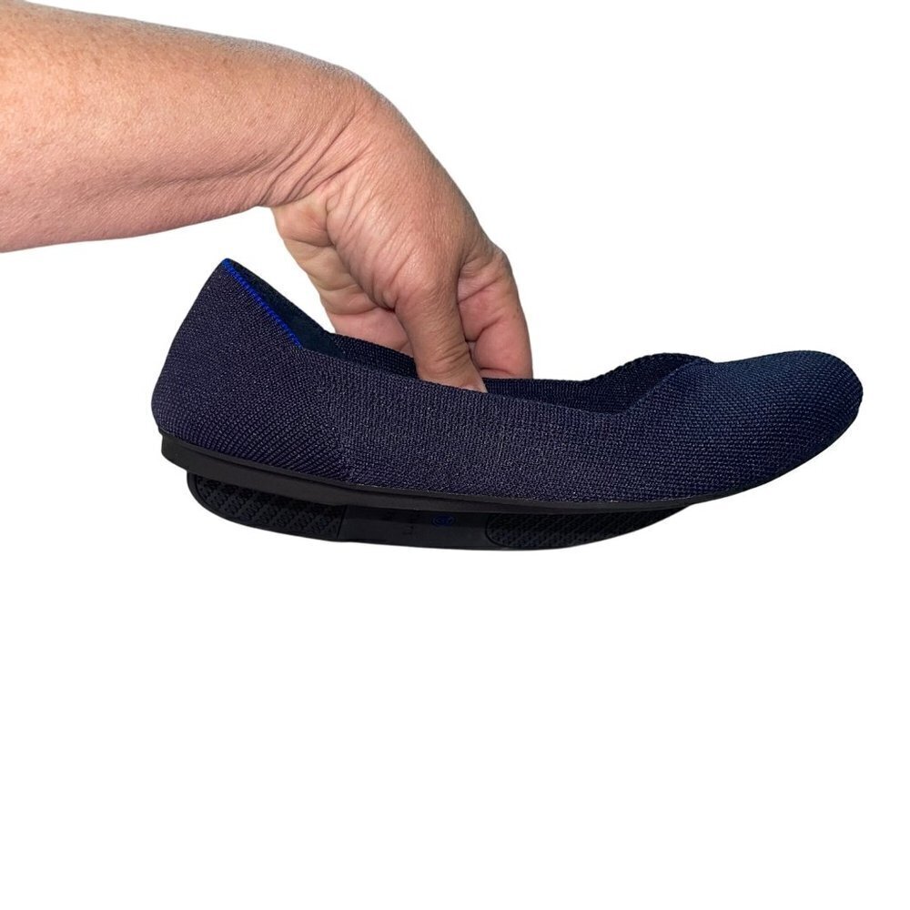 Rothys Womens Flat Size 7.  blue Knit Ballet Round Toe Comfort Slip On China - Picture 6 of 10